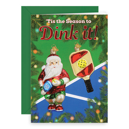 Old World Christmas Pickleball Holiday Greeting Card - Ornamental Greetings