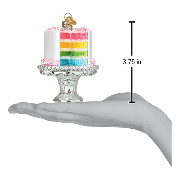 Old World Christmas Decorated Cake on Stand Glass Ornament - Bakery Collection