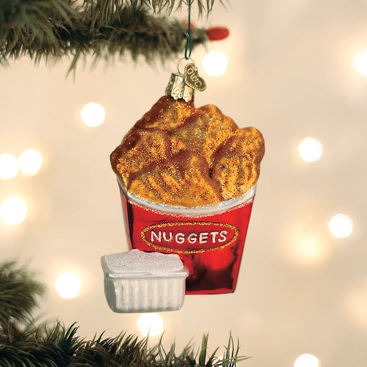 Old World Christmas Chicken Nuggets Glass Ornament - Fast Food Collection