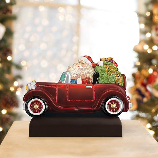 Old World Christmas Santa in Antique Car Night Light - Collectible Holiday Lighting