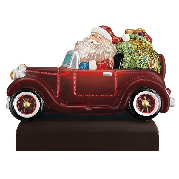 Old World Christmas Santa in Antique Car Night Light - Collectible Holiday Lighting