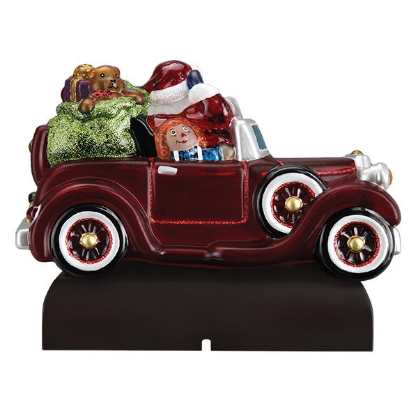 Old World Christmas Santa in Antique Car Night Light - Collectible Holiday Lighting