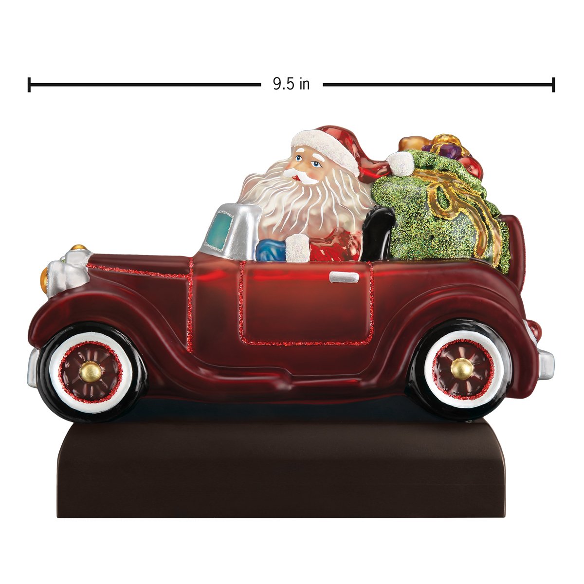 Old World Christmas Santa in Antique Car Night Light - Collectible Holiday Lighting