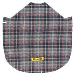 Small Gray Plaid Dog Poncho
