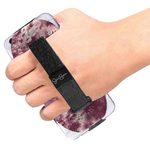 Jessica Simpson Padded Adjustable Cell Phone  Grip Hand Band in Maroon Tie Dye Print