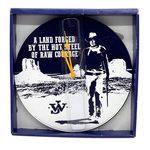 John Wayne Courage 13.5" Wood Wall Clock