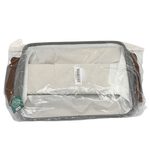 Winifred and Lily 16"x12" Grey Corduroy Rectangular Pet Storage Bin with Paw Print Patch