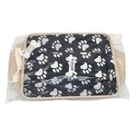 Winifred and Lily 16"x12" Natural Linen Rectangular Pet Storage Bin with Paw Print Patch