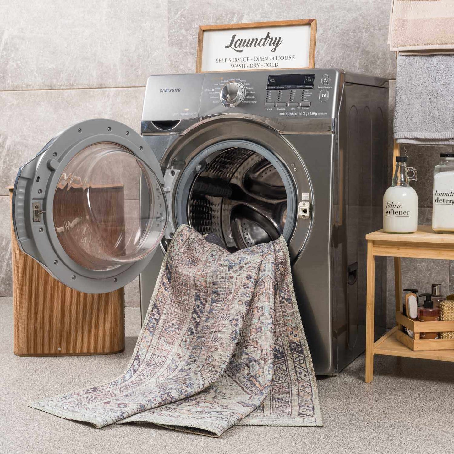 Barny Tan Rug - Washable