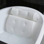 Hi Peach Layne Comfort Cloud Bath Pillow in White