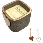 4.6oz Heart Themed Candle with Natural Fragrance in Ceramic Container