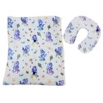 Disney Princess Blue and Pink Baby Blanket with Neck Roll Pillow