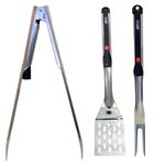 Grill Light 3 Piece Premium Stainless Steel Barbeque Grill Set with Integrated Ultra Bright LED Lights