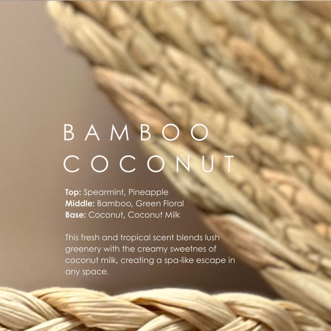 Bamboo Coconut Coastal Candle - Tropical Paradise Escape