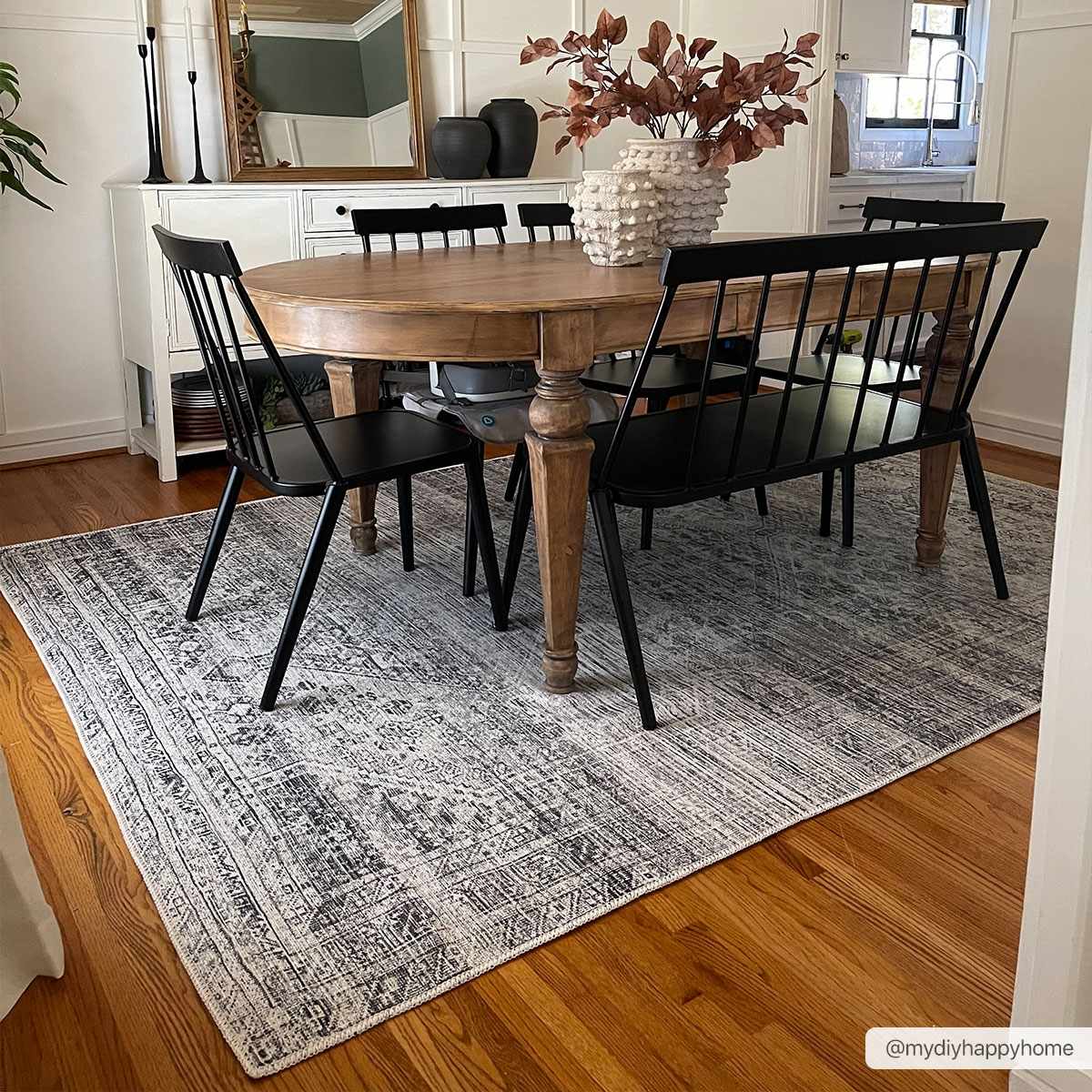 Barny Gray Blue Cozy Washable Rug Delight