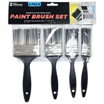 4 Pack Wall and Plastering Paint Brushes in Assorted Sizes