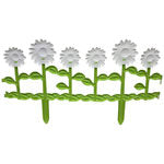 Decorative Daisy Flowers Picket Border Garden Fence