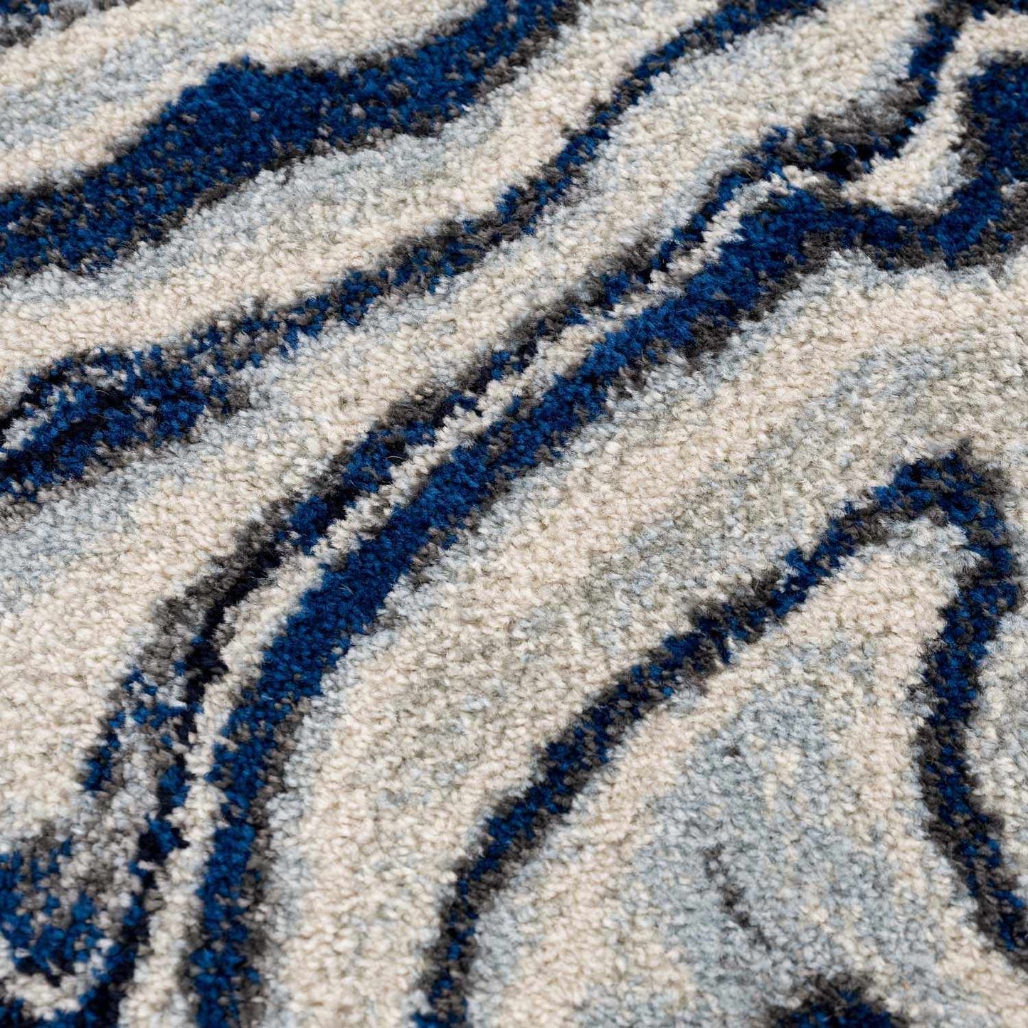 Blue Marble Rug by Glendon Cream