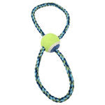 Figure 8 Rope and Tennis Ball Dog Toy in Assorted Colors