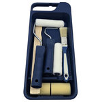 9 Piece Small Paint Tool Kit with Rollers, Paint Brush, Mixer and Tray with built in Handle