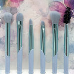 6 Piece Blue Eye Makeup Brush Set