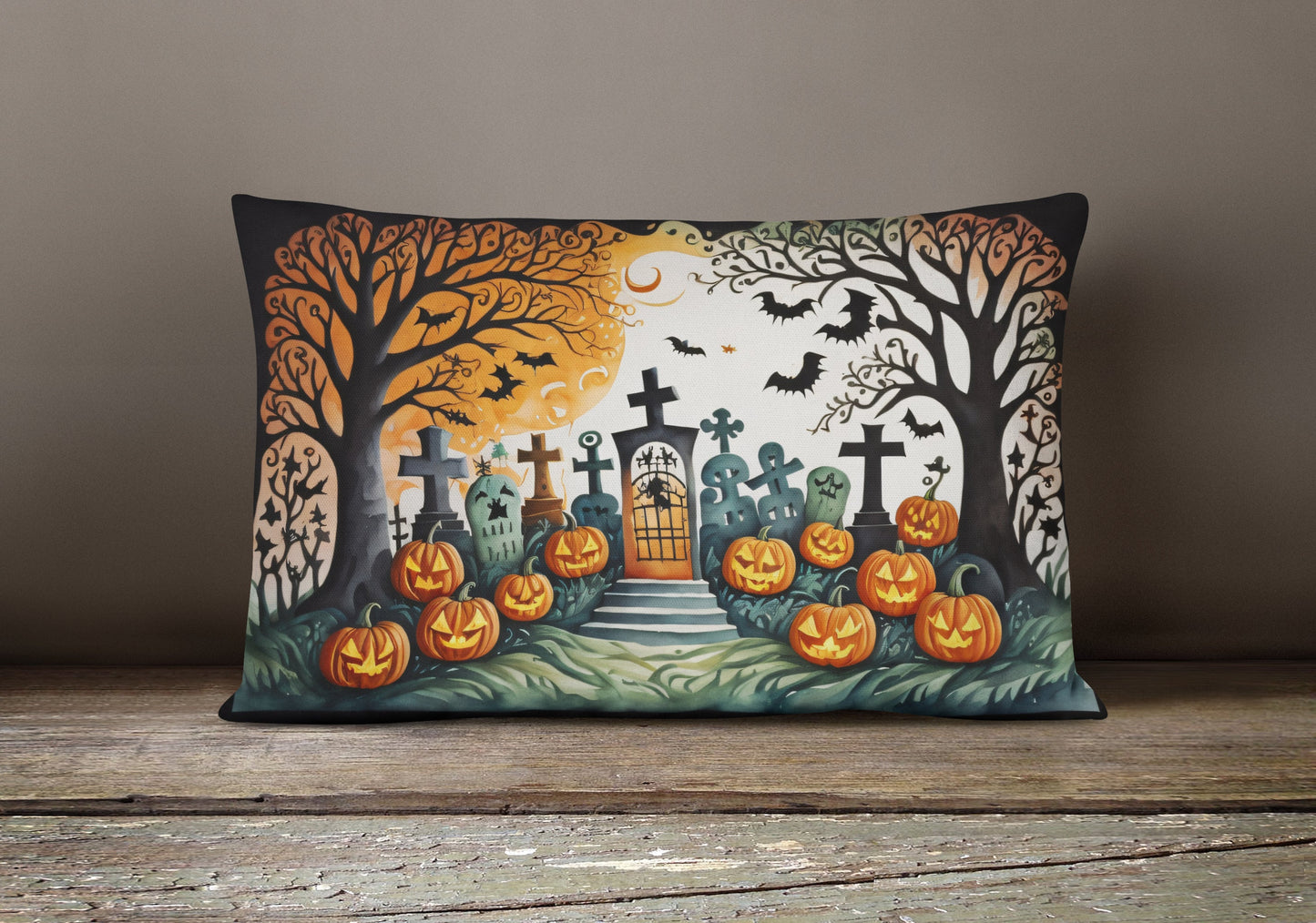 Spooky Skeletons Throw Pillow