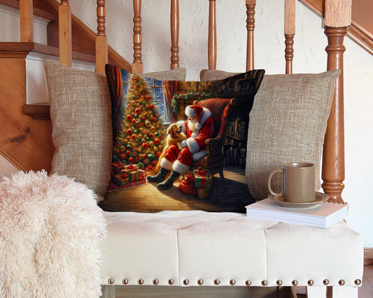 Santa Paws Golden Retriever Pillow