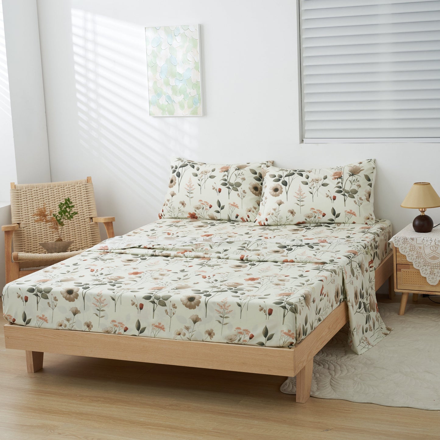 Enchanted Meadow Floral Sheet Set | Bring the Serenity of Nature to Your Bedroom