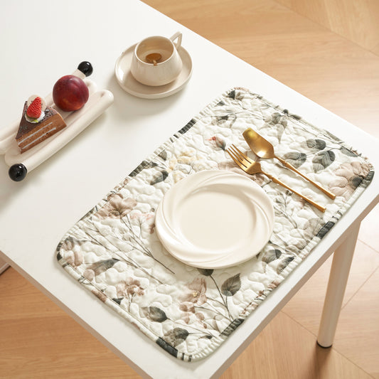 Enchanted Meadow Placemats - Set of 4, Floral Elegance