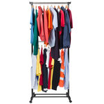 Triple Level Rolling Garment and Shoe Rack