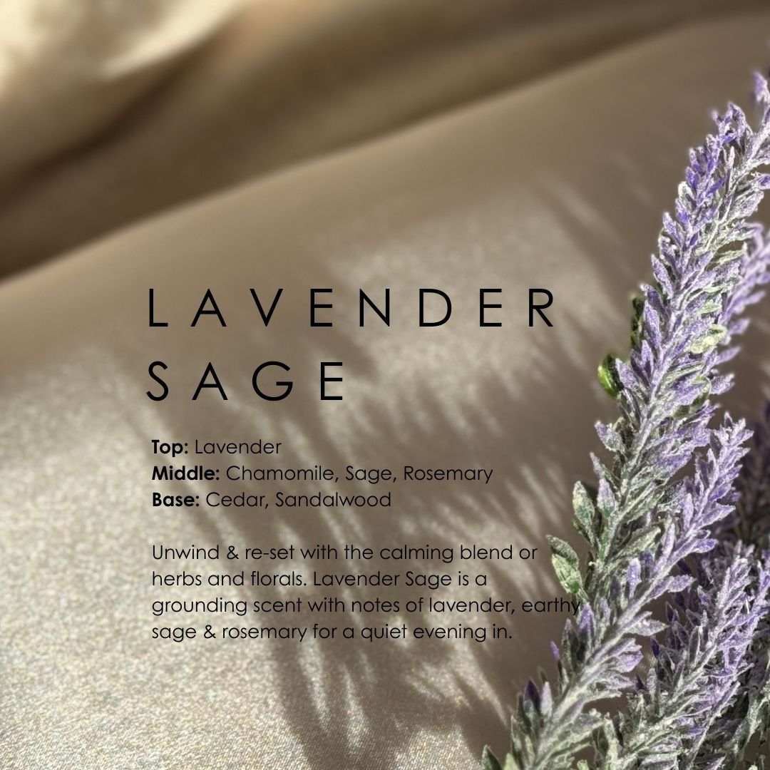 Lavender Sage Wellness Candle - Herbal Spa Retreat