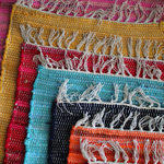 20" x 32" Multicolor Striped Rug w/Fringe