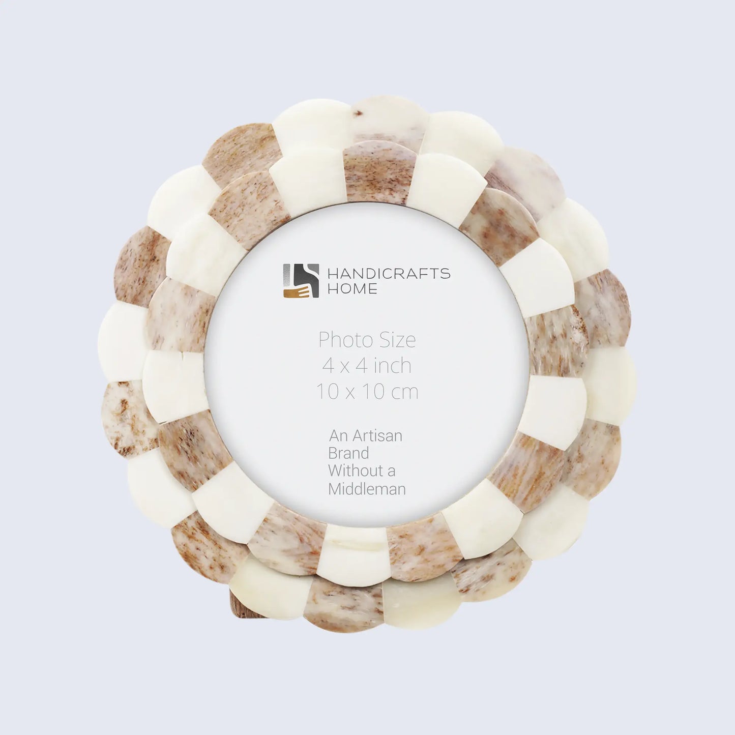 Baby Picture Frames Scalloped Pattern Bone Inlay Collection in 4 Colors
