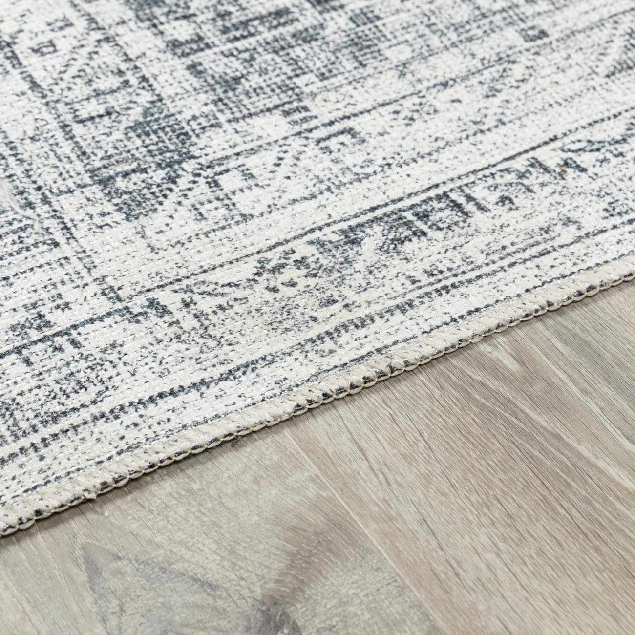 Barny Gray Blue Cozy Washable Rug Delight