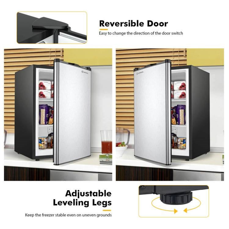 Compact Mini Freezer 3 cu ft - Portable Space Saving