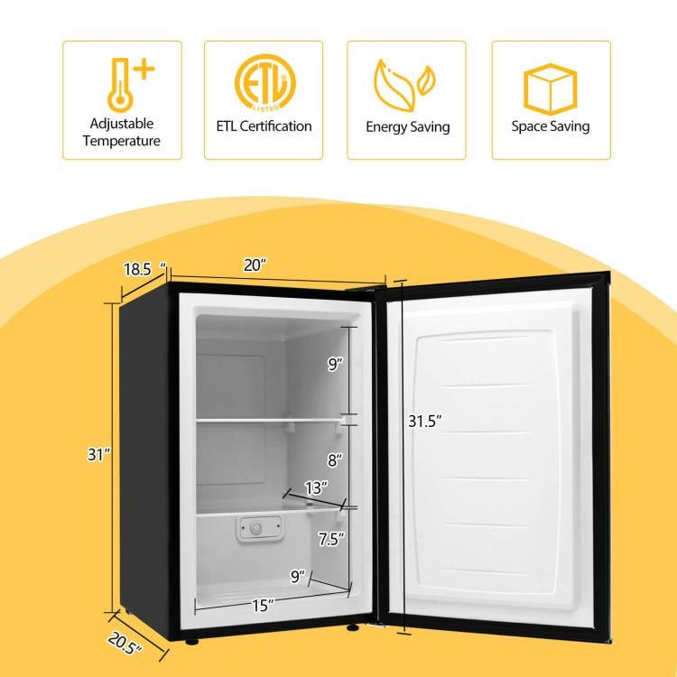 Compact Mini Freezer 3 cu ft - Portable Space Saving