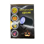 Battery Operated Halloween LED Projection Lamp with 4  Friendly Spooky Designs