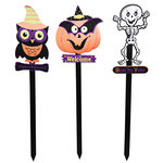 Thick Glitter Foam Core Board Halloween Garden Glitter Stakes Set of 6 Assorted Styles
