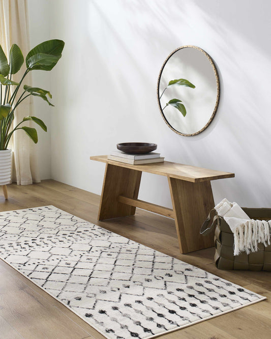 Scandi-Moroccan Trellis Weave Rug