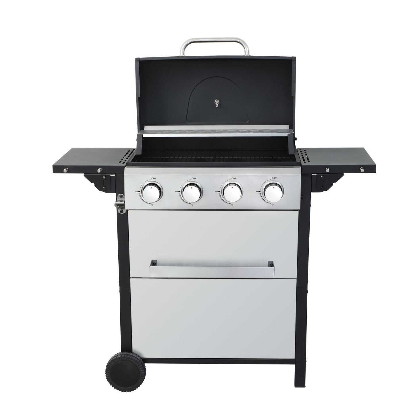 4-Burner Propane BBQ Grill β 34,200 BTU with Foldable Table & Hooks