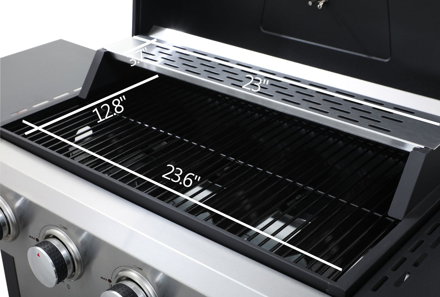 4-Burner Propane BBQ Grill β 34,200 BTU with Foldable Table & Hooks
