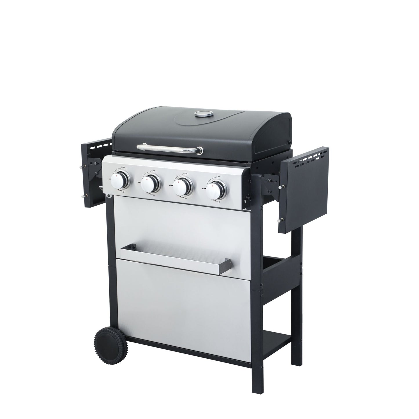 4-Burner Propane BBQ Grill β 34,200 BTU with Foldable Table & Hooks