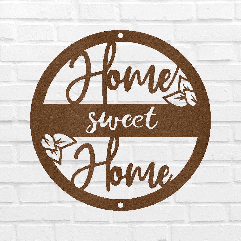 Home Sweet Home Metal Sign - Custom Housewarming Wedding Anniversary Gift