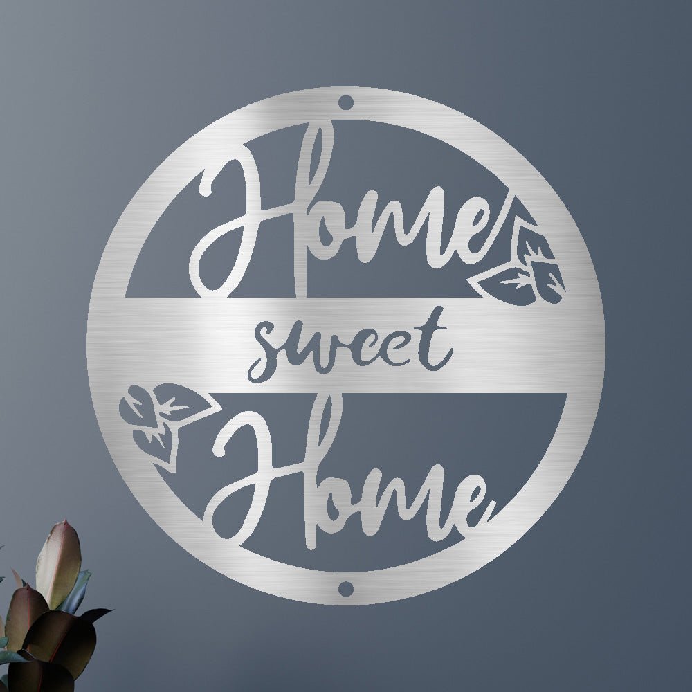 Home Sweet Home Metal Sign - Custom Housewarming Wedding Anniversary Gift