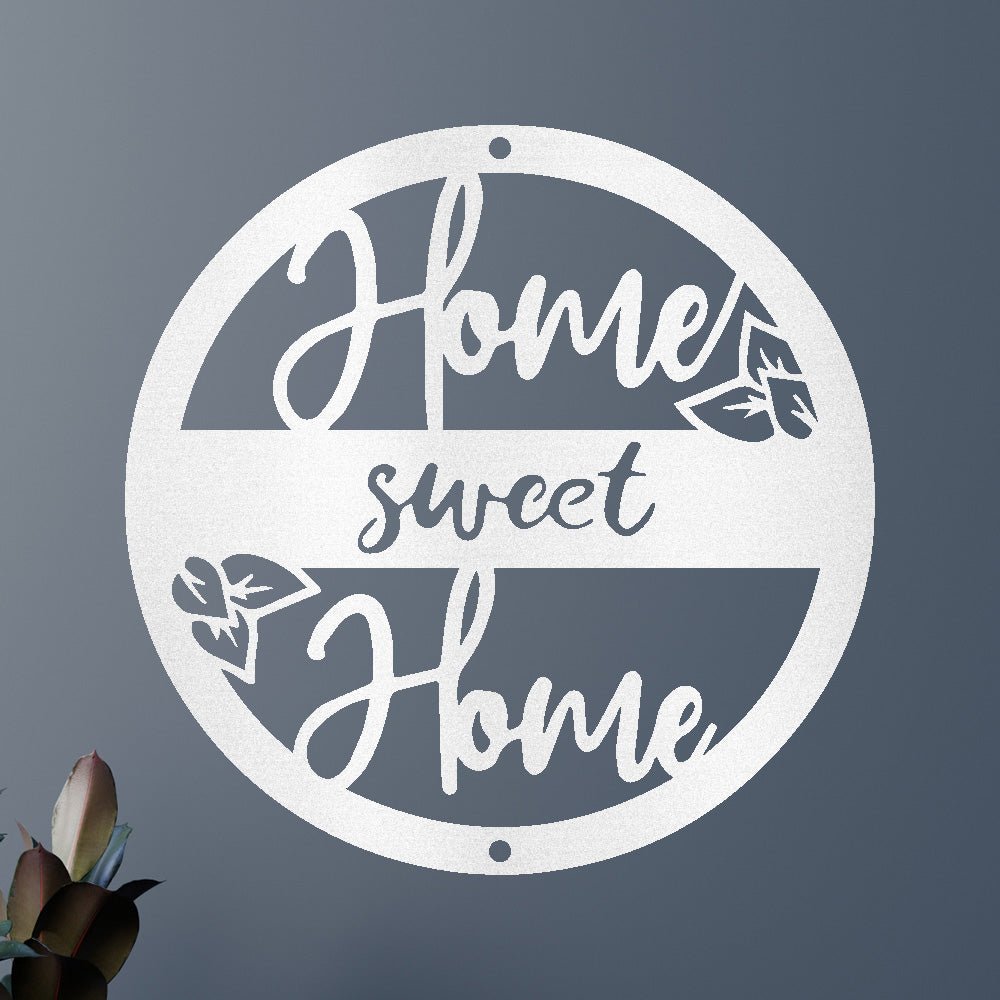 Home Sweet Home Metal Sign - Custom Housewarming Wedding Anniversary Gift