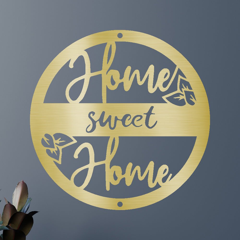 Home Sweet Home Metal Sign - Custom Housewarming Wedding Anniversary Gift