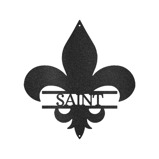 Classic Fleur De Lis Metal Sign - Personalized French Heritage Wall Art
