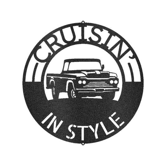 Custom Classic Pickup Truck Metal Sign - Personalized Vintage American Truck Wall Art