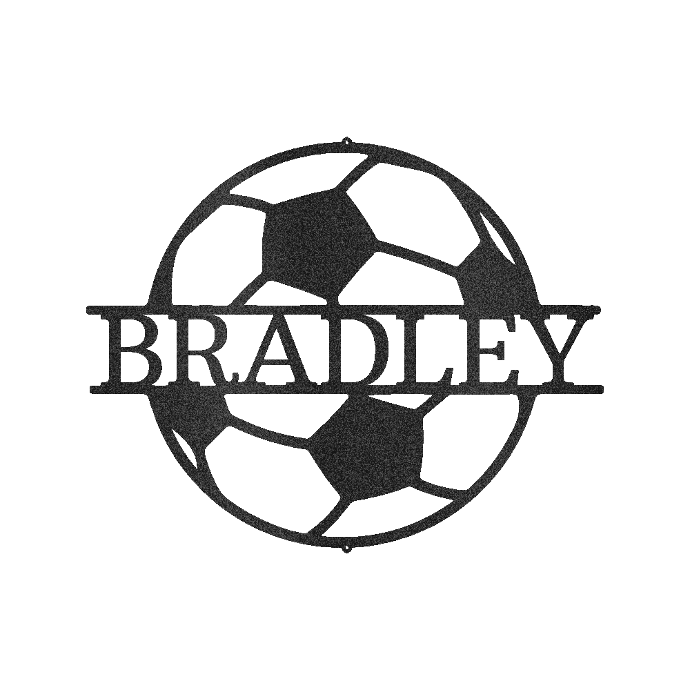Custom Soccer Metal Sign - Personalized Football Player Wall Art Gift