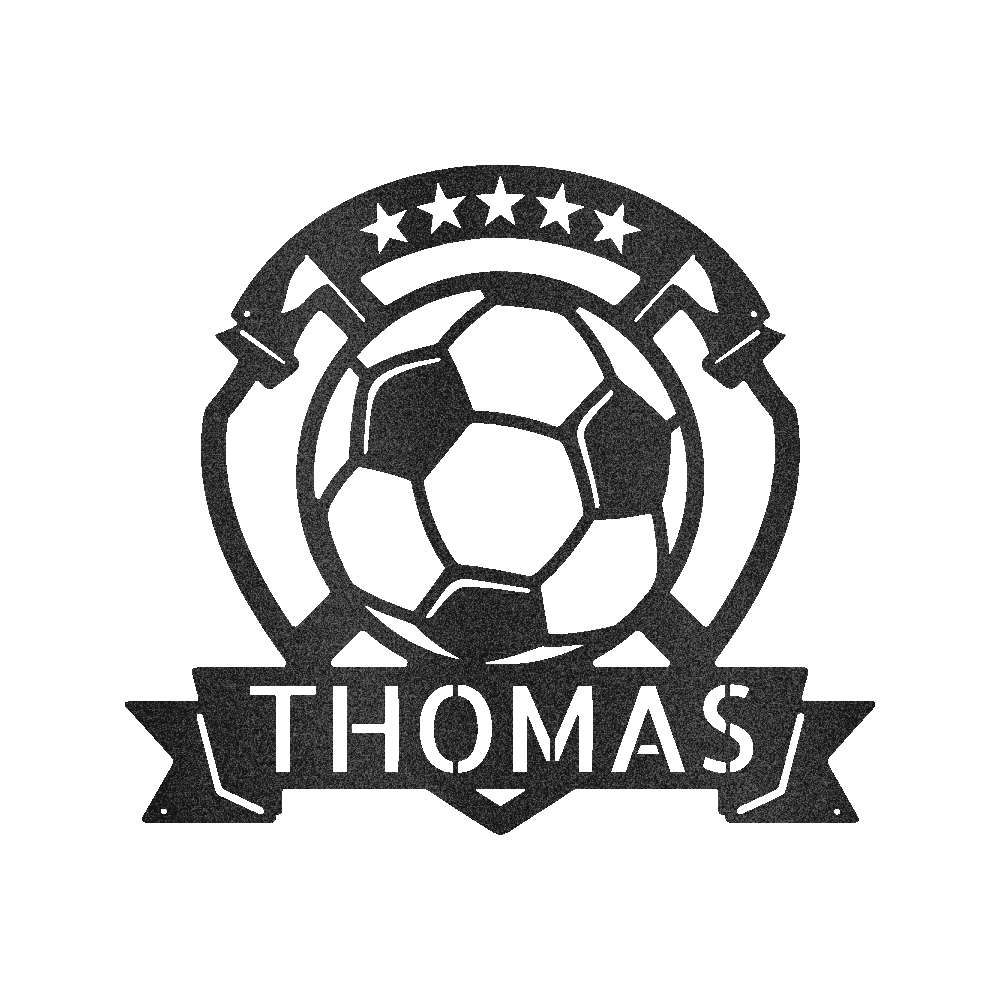 Custom Soccer Plaque Metal Sign - Personalized Sports Wall Decor